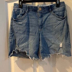Democracy Blue Distressed Jean Shorts